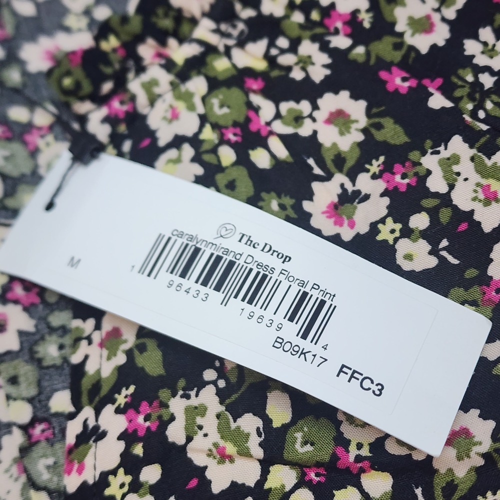 The Drop Caralyn Mirand Dress Black Floral Tiered Women's Sz‎ M - NWT - Picture 6 of 9